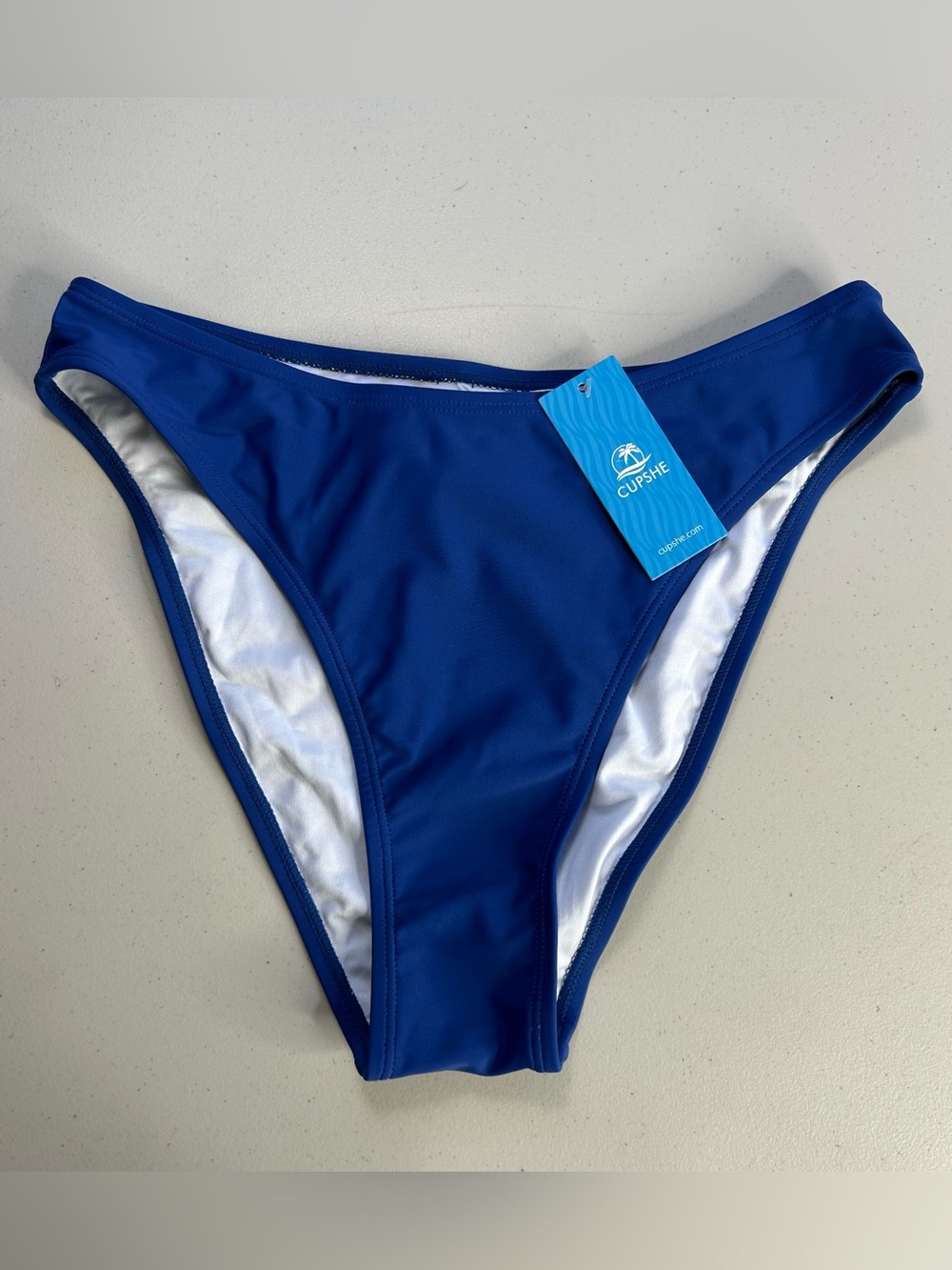 Cupshe Royal Blue High-Cut Bikini Bottom